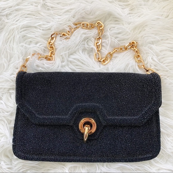 Rachel Zoe | Bags | Rachel Zon Black Purse With Gold Chain | Poshmark